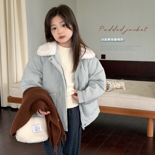 女童棉服2025冬装新款儿童韩系加厚保暖棉袄中大童女孩洋气外套