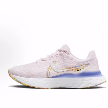 Nike React Infinity Run Flyknit 3 PRM 低帮跑步鞋 女款 粉蓝色