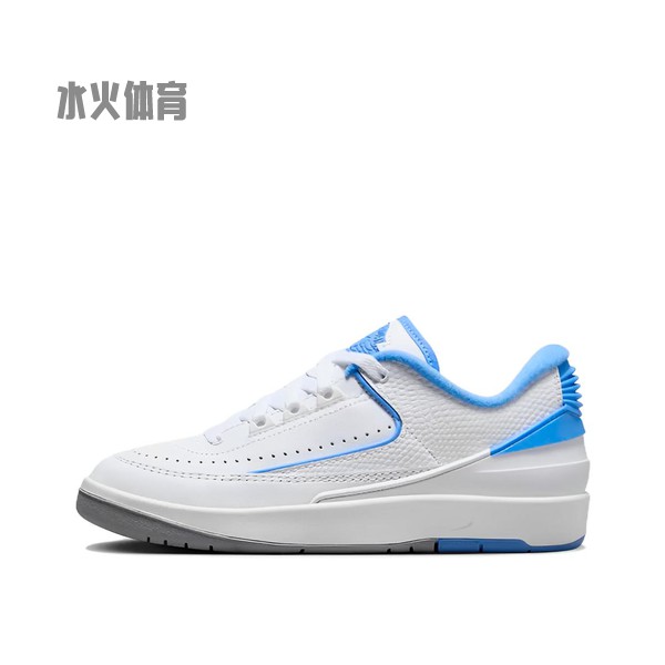 【水火体育】 Jordan 儿童篮球鞋 白色 蓝色 低帮 Air 2 减震防滑