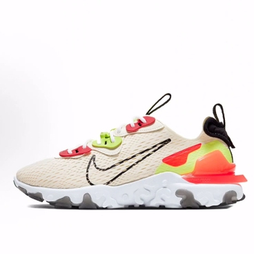 Nike React Vision 缓震泡棉 网布低帮 休闲跑步鞋 女款 白绿红