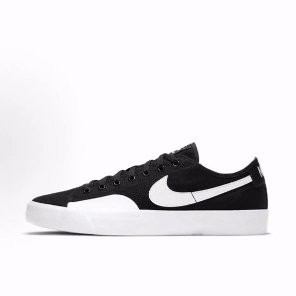 Nike Blazer SB Court 帆布合成革 低帮 板鞋 男女同款 黑白
