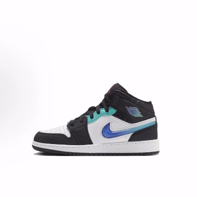 Jordan Air Jordan 1 复古舒适  中帮 儿童篮球鞋 黑白 儿童款