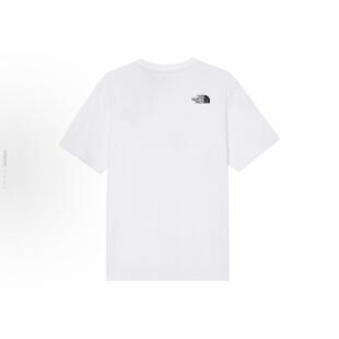 NORTH 男女同款 FACE 复古透气纯色字母T恤 白色 美式 北面THE