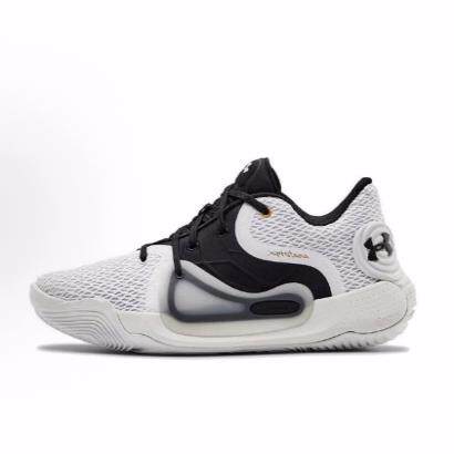 Under Armour Spawn 2 耐磨透气 低帮 复古篮球鞋 男女同款 黑白