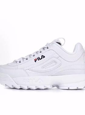 FILA斐乐 Disruptor 2 舒适 低帮 老爹鞋 男女同款 白 韩版