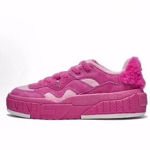 001 迪士尼草莓熊 LiNing李宁联名 粉红色 低帮休闲鞋 女款