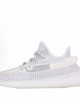 adidas originals Yeezy Boost 350 低帮 休闲鞋 男女同款 灰白色