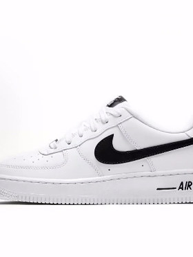 Nike Air Force 1 小权志龙 耐磨 低帮 儿童板鞋 白黑