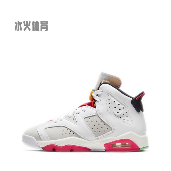 【水火体育】 Jordan 儿童篮球鞋 白色 Air 6 Retro Neutral Grey