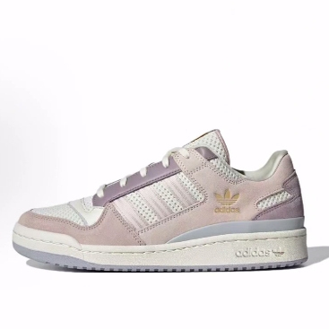 adidas originals FORUM 柔软舒适 低帮 生活休闲鞋 女款 粉色