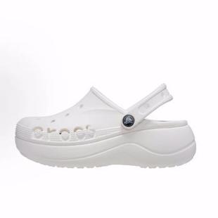 Clog EVA 洞洞鞋 Crocs卡骆驰 女款 Platform 4.1cm 白色 Baya