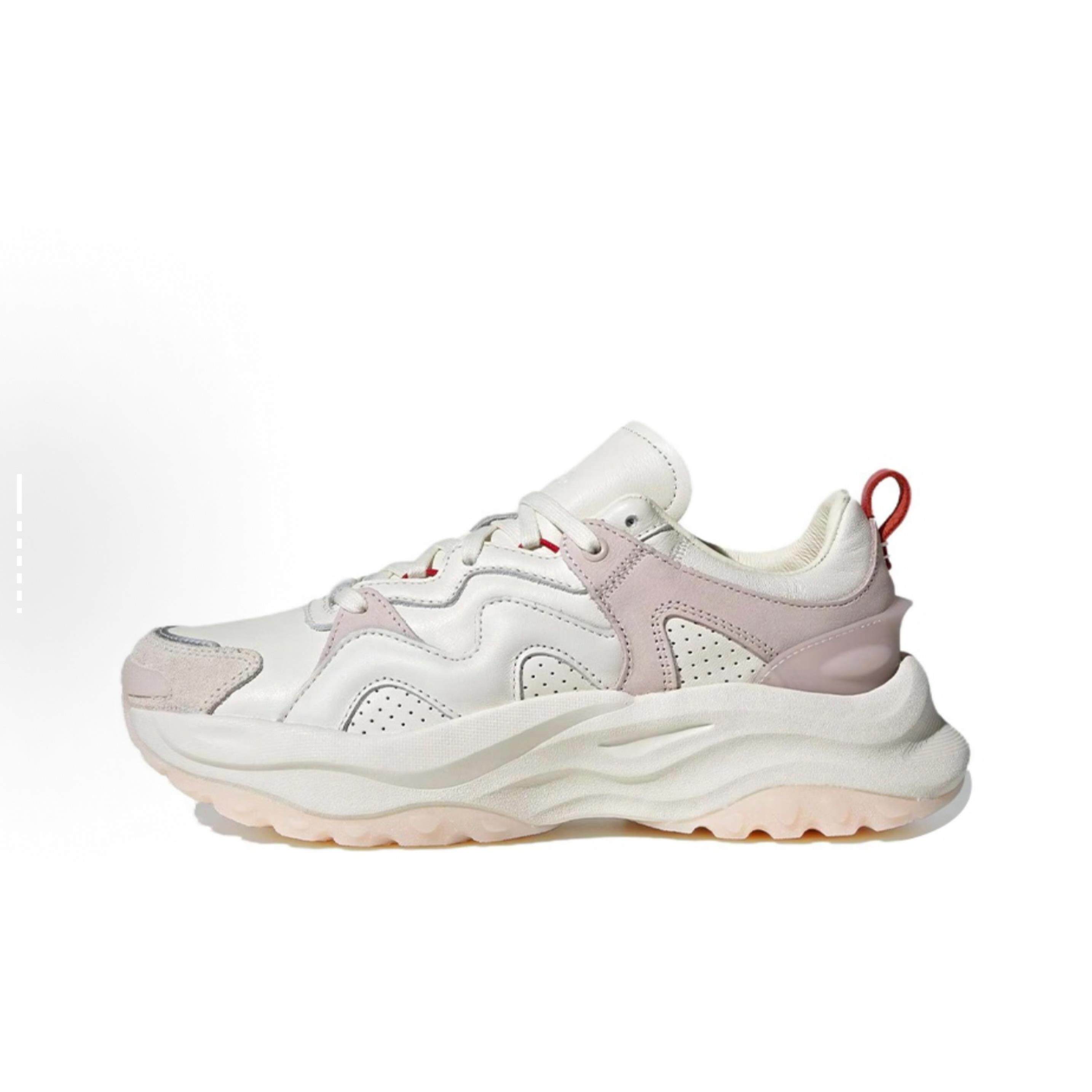 adidas Maxxwavy舒适百搭低帮生活休闲鞋女款粉白红IH2292