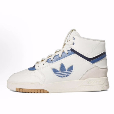 adidas originals Drop Step 潮流舒适 高帮 板鞋 男女同款 白蓝