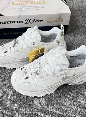 斯凯奇女鞋熊猫鞋增高时尚百搭复古老爹休闲12241-WSL 150234-WLV