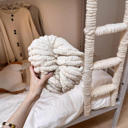 超粗猫尾巴线大团宿舍床栏杆防护缠绕带防冻防凉防滑手指围巾线