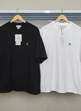 Calvin Klein/CK Jeans经典简约短袖男女款纯棉宽松T恤潮40HM229