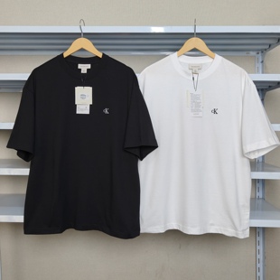 Calvin Klein/CK Jeans经典简约短袖男女款纯棉宽松T恤潮40HM229
