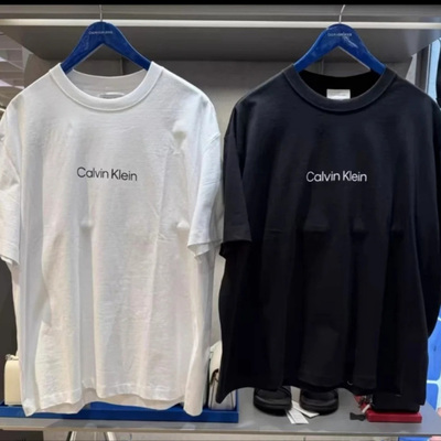 Calvin Klein/CK Jeans经典简约短袖男女款纯棉宽松T恤潮40HM228