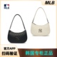 MLB 正品 NY纽约洋基队字母金属大LOGO饺子包腋下单肩包3ABQS022N