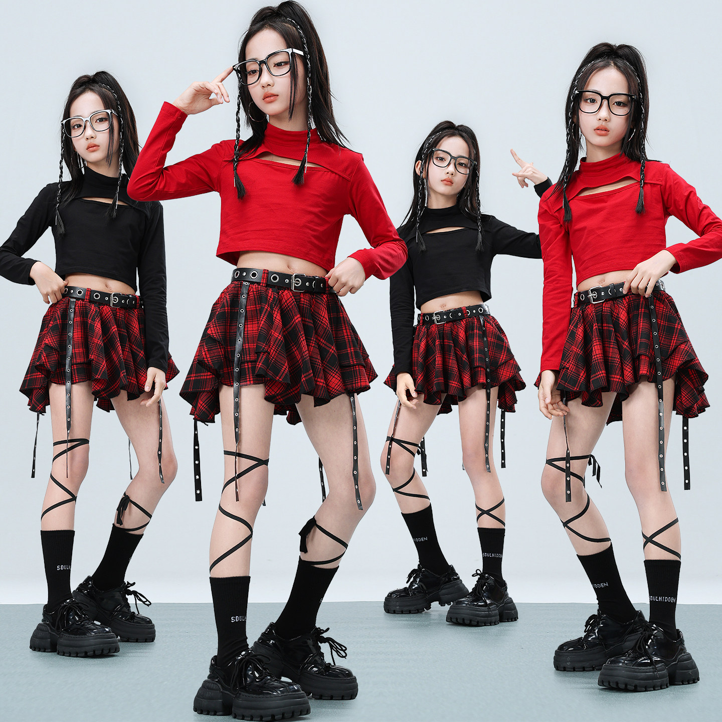女孩jazz爵士舞服韩版
