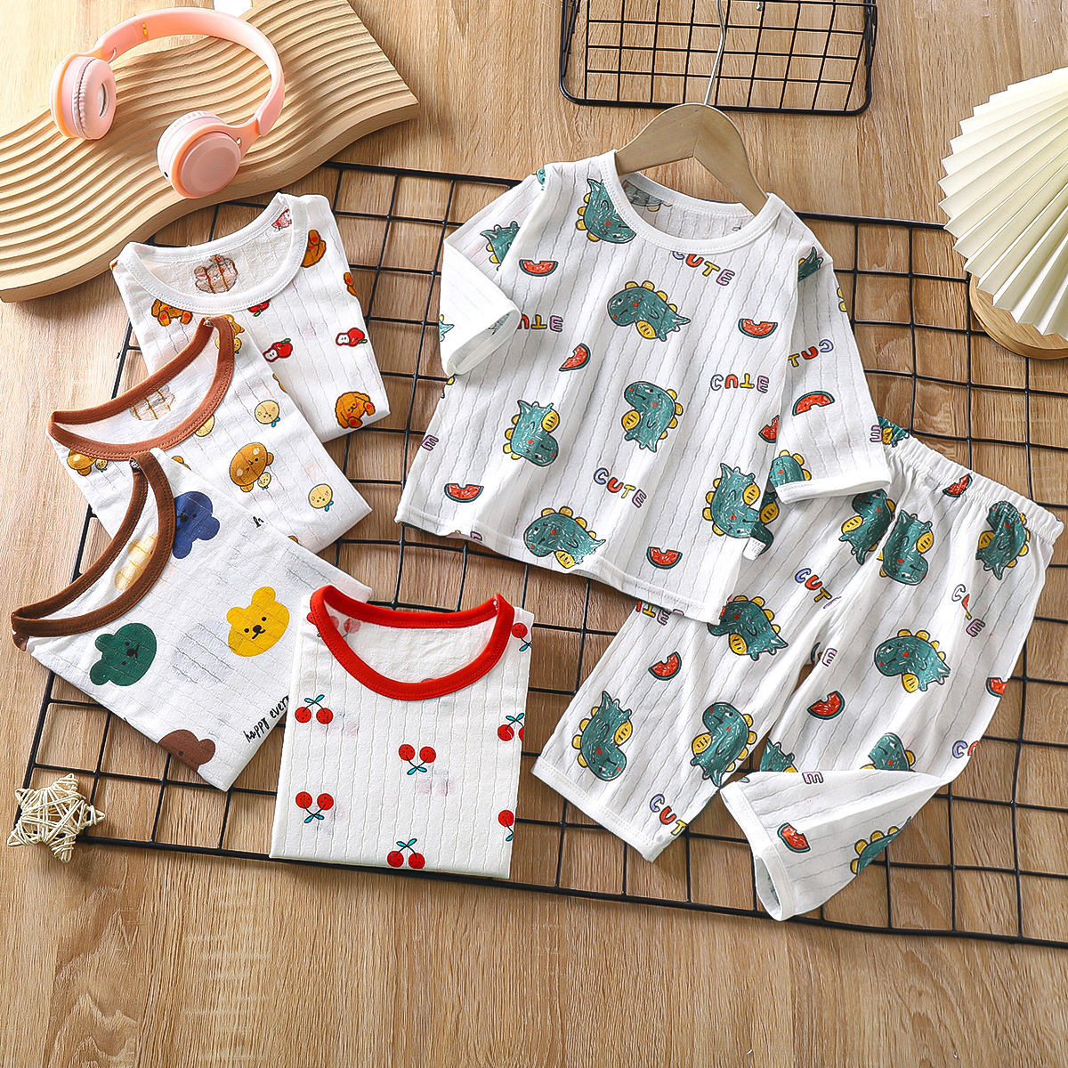 儿童家居服套装纯棉夏季新款男童家居服套装