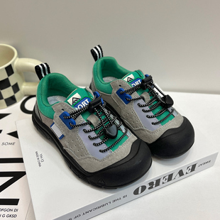 2025新款春秋儿童户外徒步登山鞋男童女童运动鞋大头丑萌真皮防滑