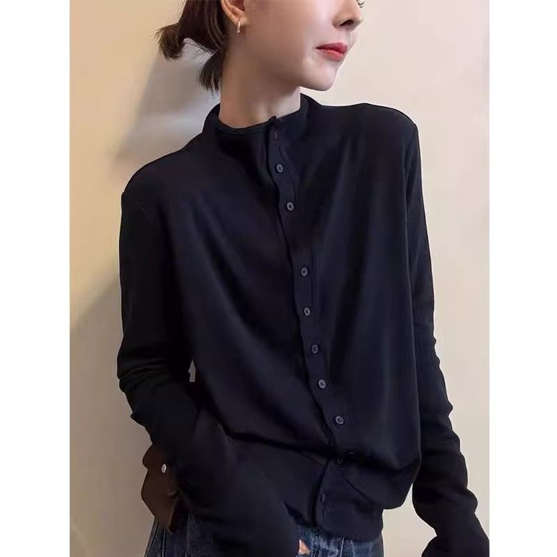 大码女装半高领长袖打底衫