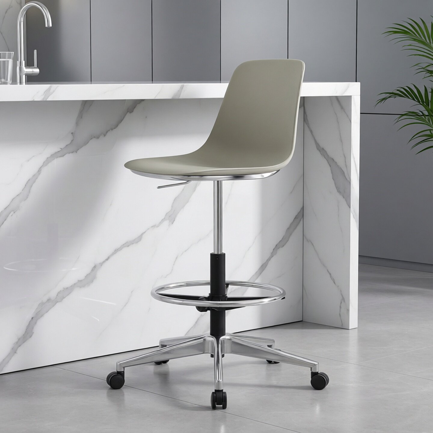 个性无扶手吧椅升降旋转前台接待椅厨房岛台椅吧凳lola bar stool