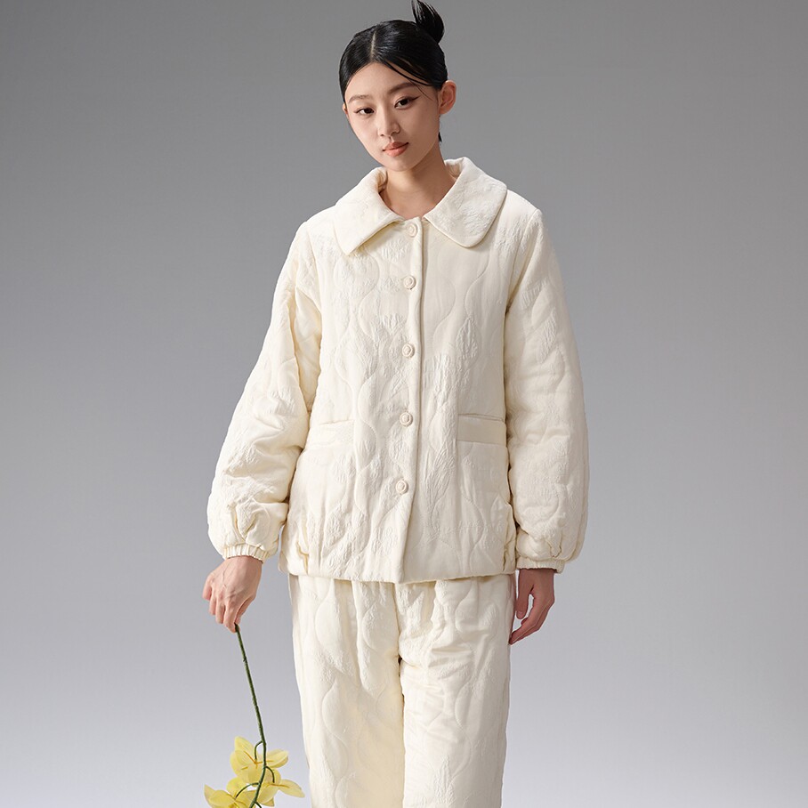 安之伴女士冬季夹棉保暖家居服