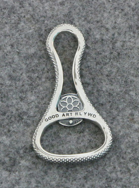 六芒星打火机开瓶器纯银项链个性夜店酒吧蹦迪街头嘻哈hiphop吊坠