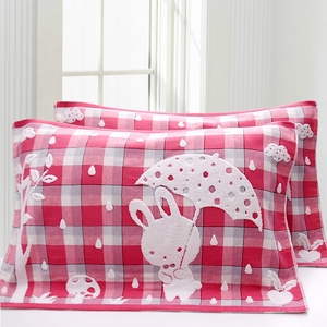 特价枕巾一对纯棉加厚清仓全棉大情侣成人高档欧式加大枕头巾