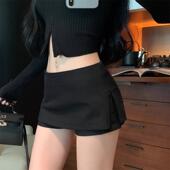 美式 辣妹半身裙女春秋低腰显瘦显高包臀a字性感超短裙防走光裤 裙