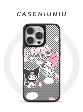 黑色波点美乐蒂库洛米适用苹果华为小米手机壳磁吸iPhone17promax新款16韩系ins风15小众14高级13可爱手机壳