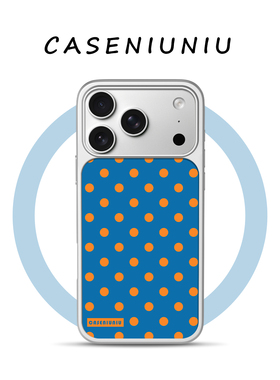 小众ins韩系橙色波点 适用苹果华为小米手机壳磁吸iPhone17promax新款16简约15复古14高级13不撞款手机壳防摔