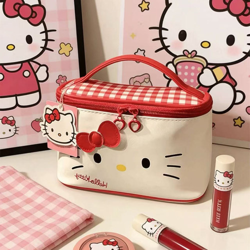 三丽鸥Hellokitty美乐蒂卡通化妆包大容量高颜值旅行便携收纳包女