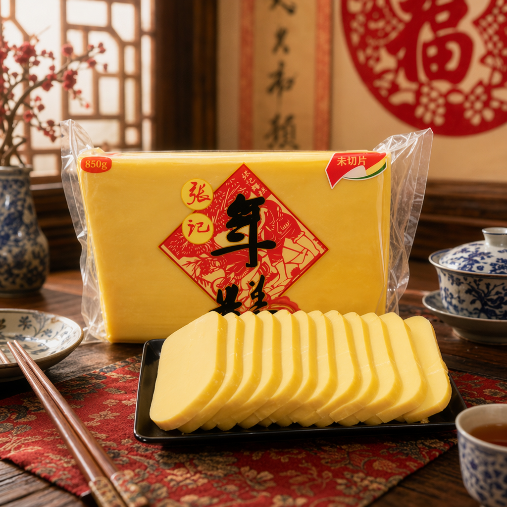 陕北特产黄米糕小米年糕延安油炸手工黄软黄米枣糕850g/袋未切片