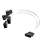 LARGE D-PORT LARGE 4PIN TO 4 SMALL 4PIN CHASSIS FAN ADAPTER CABLE POWER SUPPLY HEAD HIGH TEMPERATURE SILVER PLATING HIGH POWER 100W