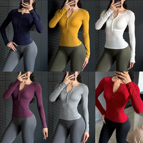 【勾勒好身材】高弹修身运动长袖