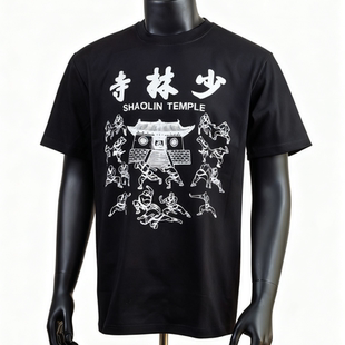 重磅230克t恤少林寺短袖纯棉文化衫男女武术练功表演复古vintage