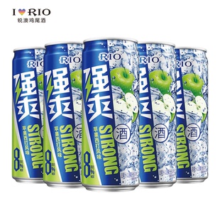 RIO锐澳强爽500ml*5罐苹果味/葡萄/柠檬8度伏特加预调鸡尾酒临期
