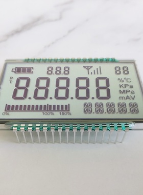 FSTN段码液晶屏温湿度压力仪表段码lcd米字8段式lcd显示屏QYF2968