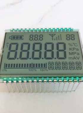 大连奇耘5位8字HTN超宽温段式lcd液晶屏焊接式段码lcd屏GDC05720