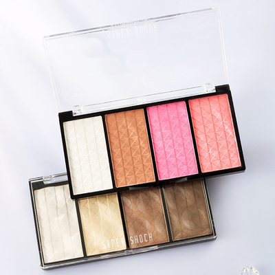 批发四色修容粉饼双色腮红阴影粉