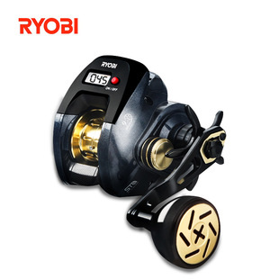 RYOBI利优比数显水滴轮9+1轴高速防水渔轮夜钓背光计数鱼线轮鱼轮