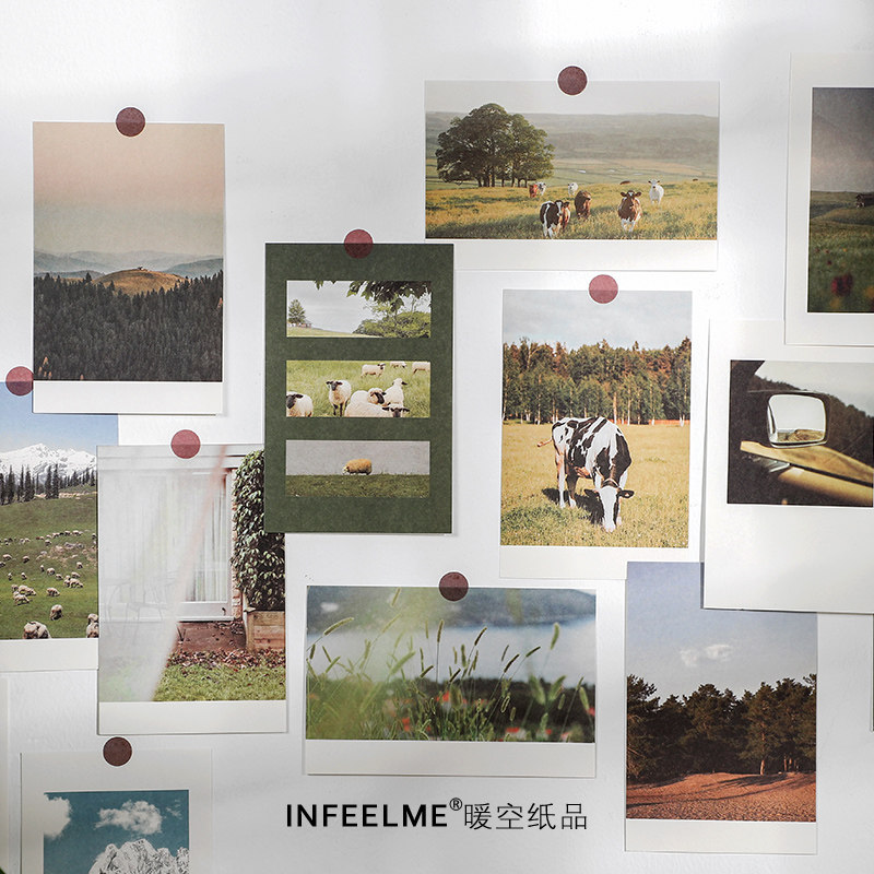 infeelme暖空月光沙漏系列牛皮纸便签纸手帐装饰素材文字文艺词汇