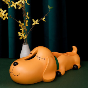 高档创意北欧纸巾盒轻奢摆件狗多功能收纳抽纸遥控器盒家用装饰