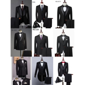 出租高档黑色礼服新郎伴郎兄弟团主持人司仪大青果领晚宴面试服装