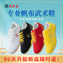 软底冬夏帆布太极鞋 大武生武术训练鞋 儿童练功表演竞赛比赛专用鞋
