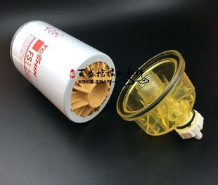 挖掘机现代200/300-5 265/215lc/225-7-9柴滤油水分离器水杯配件