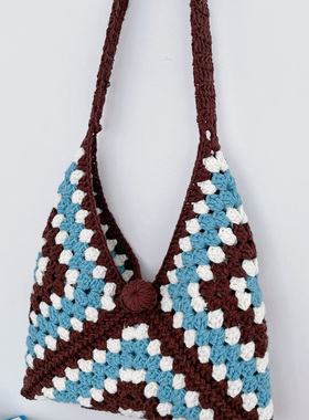 六织织Luckiki祖母格包包钩针编织材料包手织diy 非成品